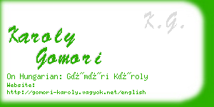 karoly gomori business card